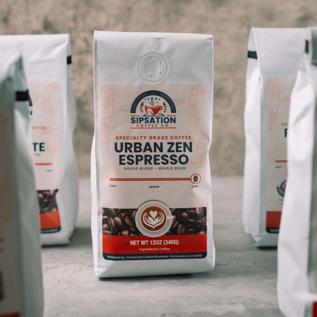 SipSation Coffee Co. Specialty Grade Coffee Urban Zen Espresso